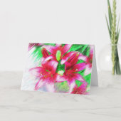 美しいユリ カード (正面)