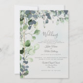 美しいユーカリの葉ParentInvitation 招待状 (正面)