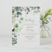 美しいユーカリの葉ParentInvitation 招待状 (スタンド正面)