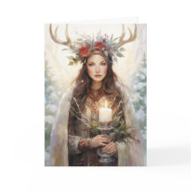 美しいユールグリーティングカード