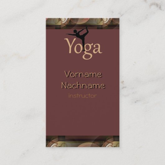 美しいヨガのインストラクターの名刺 名刺 (正面)