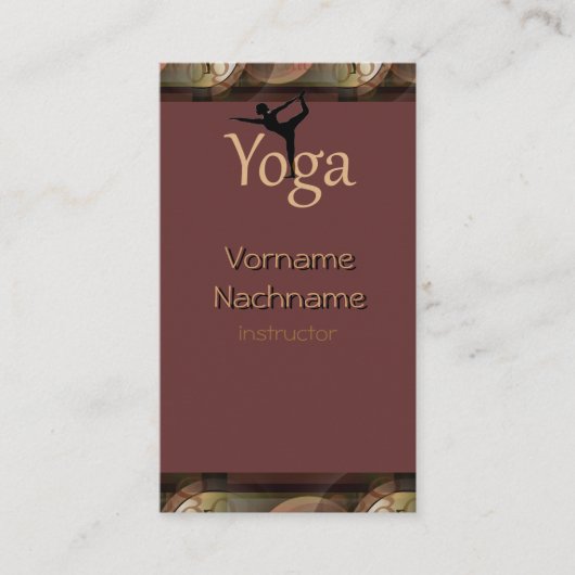 美しいヨガのインストラクターの名刺 名刺 (正面)