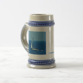 美しいヨット ビールジョッキ (正面左)