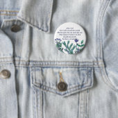 美しいヨハネ3:16かわいらしフローラ引用文 缶バッジ (インサイチュ)