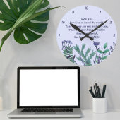 美しいヨハネ3:16神のために世界を愛した ラウンド壁時計