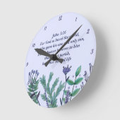 美しいヨハネ3:16神のために世界を愛した ラウンド壁時計 (傾斜)