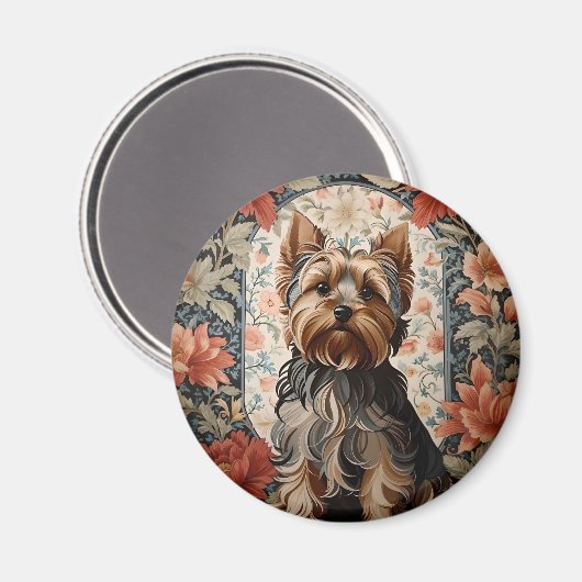 美しいヨーキ― | ヨークシャーテリアの肖像 マグネット (正面/裏面)