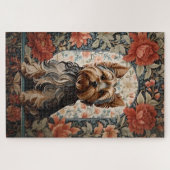 美しいヨークシャーテリア | Yorkshire Terrierポートレート ジグソーパズル (横)