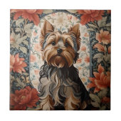 美しいヨークシャーテリア | Yorkshire Terrierポートレート タイル (正面)