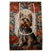 美しいヨークシャーテリア | Yorkshire Terrierポートレート ミディアムペーパーバッグ (裏面)