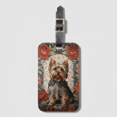 美しいヨークシャーテリア | Yorkshire Terrierポートレート ラゲッジタグ (正面縦)