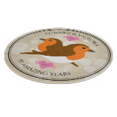 美しいヨーロッパのロビンズ:任意の年の記念日 カッティングボード (角)