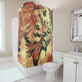 美しいライオンの芸術のシャワー・カーテン シャワーカーテン (インサイチュ)