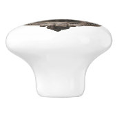 美しいライオンの頭のトープ セラミックノブ (側面)