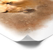 美しいライオンズウォーター絵画カラーのポスター ポスター (角)