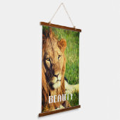 美しいライオン 吊り下げ型タペストリー (傾斜あり)