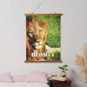 美しいライオン 吊り下げ型タペストリー (寝室)