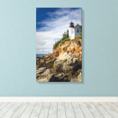 美しいライトハウスのキャンバス キャンバスプリント (インサイチュ (ウッドフロア))