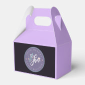 美しいライトパープルのクッキーケーキお気に入りボックス フェイバーボックス (裏面サイド)