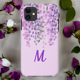 美しいライトパープルの水色の藤を見る iPhone 11 ケース