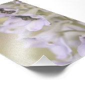 美しいライトパープルフラワーズフローラ フォトプリント (角)