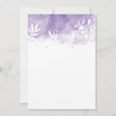 美しいライトパープル結婚式招待状 招待状 (裏面)