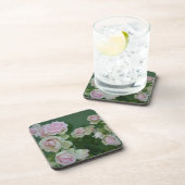 美しいライトピンクのガーデンローズ コースター (右側)