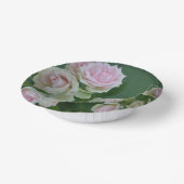 美しいライトピンクのガーデンローズ ペーパーボウル (傾斜あり)