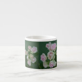 美しいライトピンクガーデンバラ エスプレッソカップ (正面)