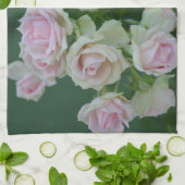 美しいライトピンクガーデンバラ キッチンタオル (折り畳み)