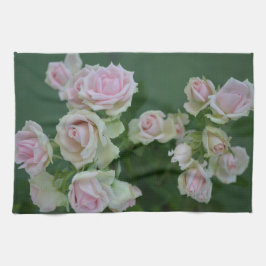 美しいライトピンクガーデンバラ キッチンタオル