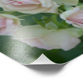 美しいライトピンクガーデンバラ フォトプリント            (角)