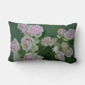 美しいライトピンクガーデンバラ ランバークッション (裏面)