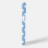 美しいライトブルーの色と白のハート Case-Mate iPhoneケース (裏面 / 右)