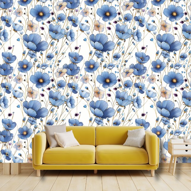 美しいライトブルーの野花 壁紙 (クリエイターアップロード済み)