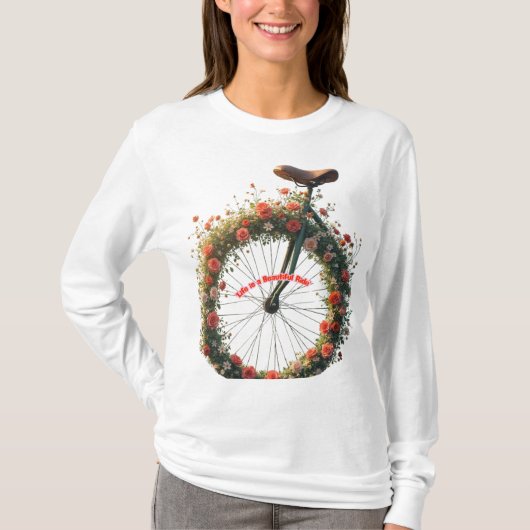 美しいライドフローラバイクシャツ Tシャツ (正面)