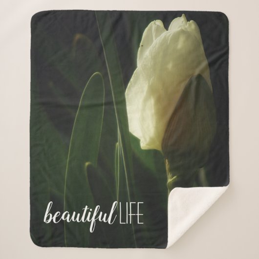 美しいライフフレーズDaffodil写真 シェルパブランケット (正面)