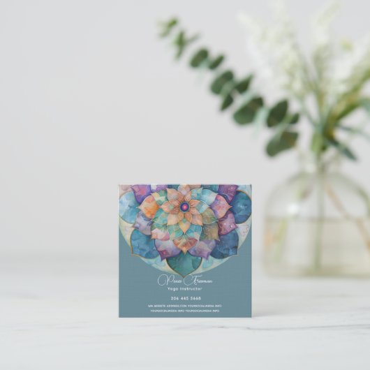 美しいライフマンダラII名刺 スクエア名刺 (スタンド正面)