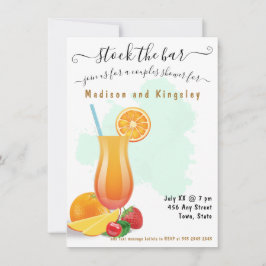 美しいライムグリーンエレガントボホシャワー 招待状