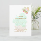 美しいライムグリーン 💚エレガントなボヘミアンベディング 招待状 (スタンド正面)