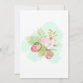 美しいライムグリーン 💚エレガントなボヘミアンベディング 招待状 (裏面)