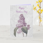 美しいライラックの花 ハッピーマザーズデー ホリデー カード (黄色い花)