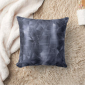 美しいラグジュアリーネイビーブルー幾何学パターン クッション (ブランケット)