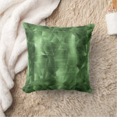 美しいラグジュアリーフォレストグリーン幾何学模様 クッション (ブランケット)