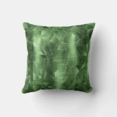 美しいラグジュアリーフォレストグリーン幾何学模様 クッション (裏面)