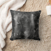美しいラグジュアリー黒銀幾何学模様 クッション (ブランケット)