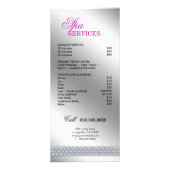 美しいラックカードメイクアップグリッターリップシルバーパープル ラックカード (裏面)