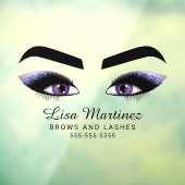 美しいラッシュブロービジネスパープルグリッター ウィンドウサイン (シート3)