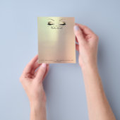 美しいラッシュメイクアップスタイリスト眉毛金ゴールドバラ チラシ (手)