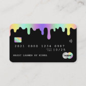 美しいラッシュ爪、 ネイル技術ホログラフィッククレジットスタイル 名刺 (正面)